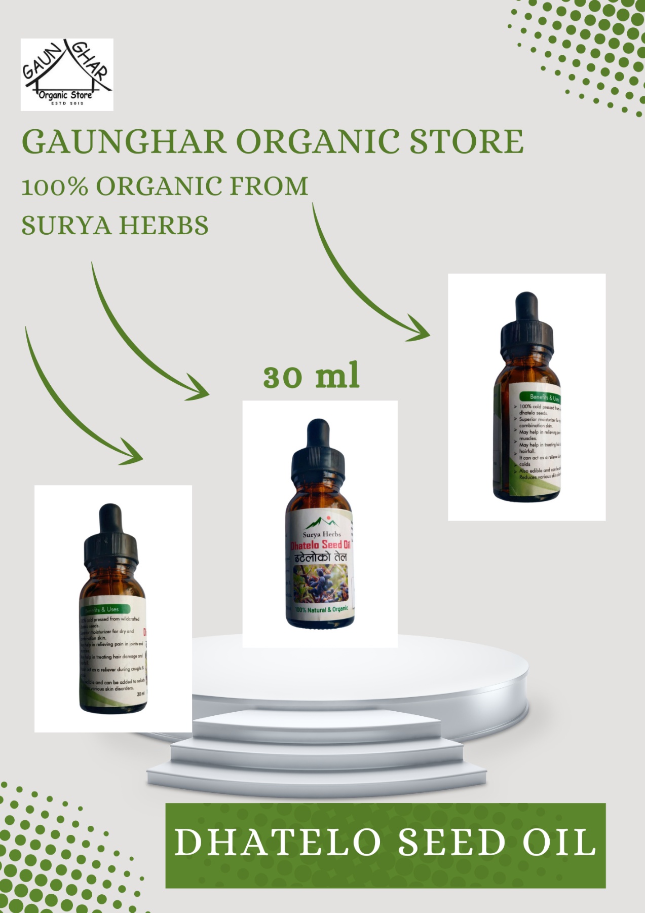 Dhatelo Seed Oil Cold Pressed 30 ml